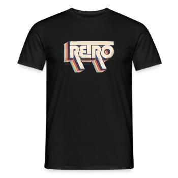 Retro Style - Men's T-Shirt - black - Front - AI Model Male 178 light (178cm)
