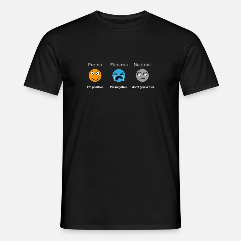 Proton Electron Neutron - Männer T-Shirt - Schwarz