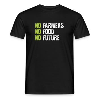 No Farmers No Food No Future - Männer T-Shirt - Schwarz - Vorne - AI Model Male 178 light (178cm)