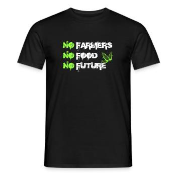 No Farmers No Food No Future - Männer T-Shirt - Schwarz - Vorne - AI Model Male 178 light (178cm)