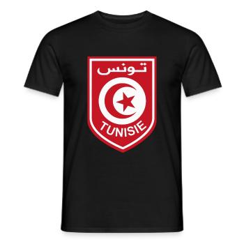 Tunisian flag - Men's T-Shirt - black - Front - AI Model Male 178 light (178cm)