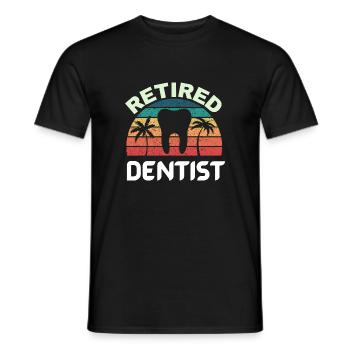 Retired dentist Funny vintage retirement gift - Men's T-Shirt - black - Front - AI Model Male 178 light (178cm)