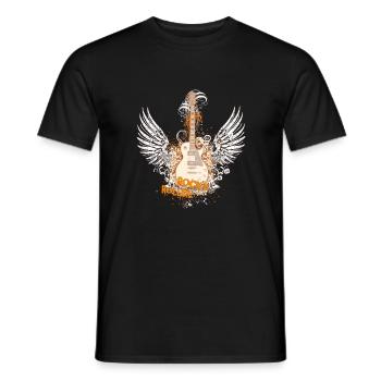 Rock'n Roller (Gitarre) 03 - Männer T-Shirt - Schwarz - Vorne - AI Model Male 178 light (178cm)