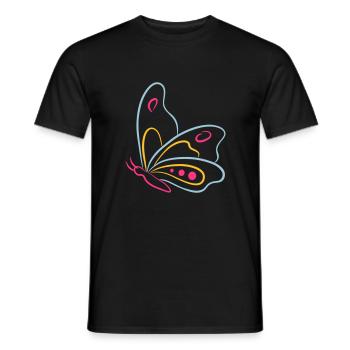 butterfly - T-shirt homme - noir - Devant - AI Model Male 178 light (178cm)