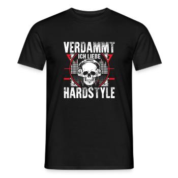 Hardstyle - Ich liebe es - Männer T-Shirt - Schwarz - Vorne - AI Model Male 178 light (178cm)