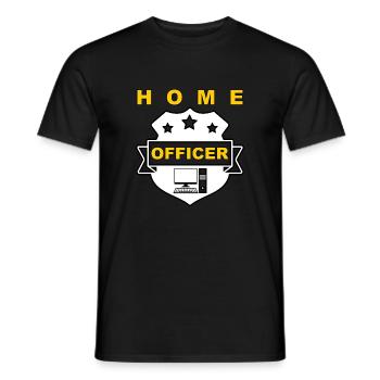 Homeoffice - Männer T-Shirt - Schwarz - Vorne - AI Model Male 178 light (178cm)