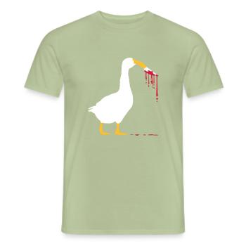 Oies couteau sanglant - T-shirt homme - vert sauge - Devant - AI Model Male 178 light (178cm)
