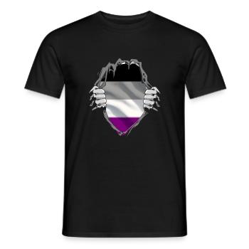 ASEXUAL - Pride Flag - Men's T-Shirt - black - Front - AI Model Male 178 light (178cm)