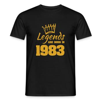1983 - T-shirt homme - noir - Devant - AI Model Male 178 light (178cm)