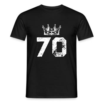 70 Number crown - Men's T-Shirt - black - Front - AI Model Male 178 light (178cm)