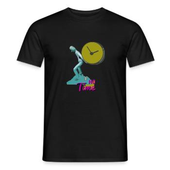 Keine Zeit No Time - Männer T-Shirt - Schwarz - Vorne - AI Model Male 178 light (178cm)