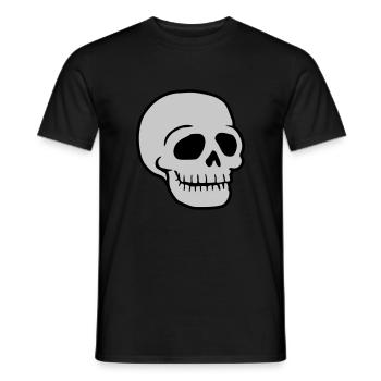 Sympathique Comic Skull Skull - T-shirt homme - noir - Devant - AI Model Male 178 light (178cm)
