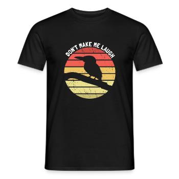 Oiseau australien et Kookaburra rieur - T-shirt homme - noir - Devant - AI Model Male 178 light (178cm)
