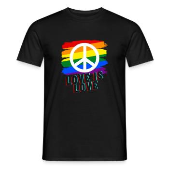 Love is love - Männer T-Shirt - Schwarz - Vorne - AI Model Male 178 light (178cm)