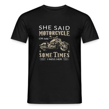 Passionné de motards motards - T-shirt homme - noir - Devant - AI Model Male 178 light (178cm)