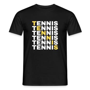 Tennis Tennisspieler - Männer T-Shirt - Schwarz - Vorne - AI Model Male 178 light (178cm)