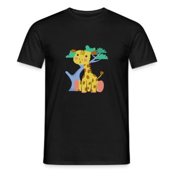 Giraffe - Männer T-Shirt - Schwarz - Vorne - AI Model Male 178 light (178cm)