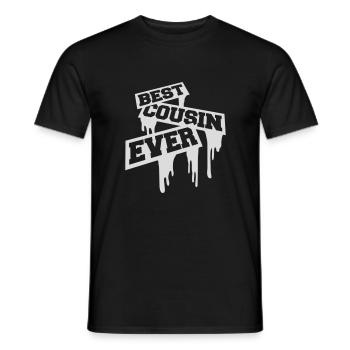 best cousin ever quote - Men's T-Shirt - black - Front - AI Model Male 178 light (178cm)