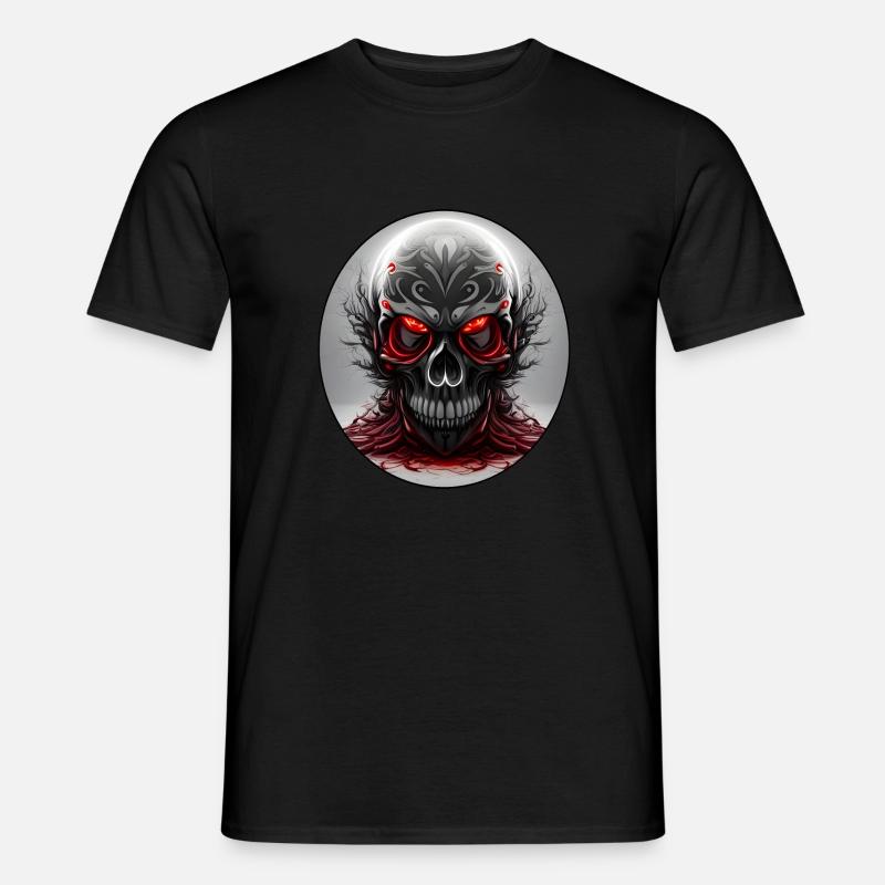 Darkside Design - Schädel Kunst 2 - Männer T-Shirt - Schwarz