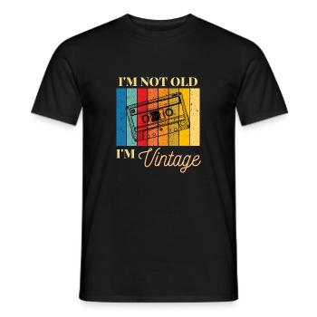 Retro Im Not Old Design im Vintage Look, Kassette - T-shirt homme - noir - Devant - AI Model Male 178 light (178cm)