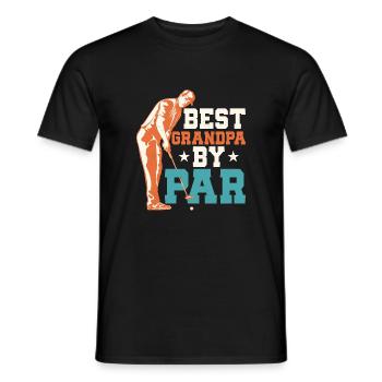 Best Grandpa By Par Golfing Golf - Men's T-Shirt - black - Front - AI Model Male 178 light (178cm)