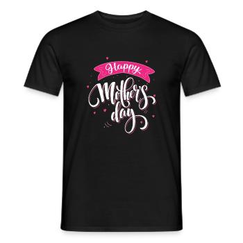 Bonne fête des mères sombre BG - T-shirt homme - noir - Devant - AI Model Male 178 light (178cm)