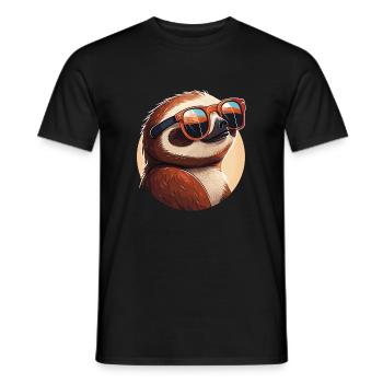 Sloth - Vacation Mode - Men's T-Shirt - black - Front - AI Model Male 178 light (178cm)