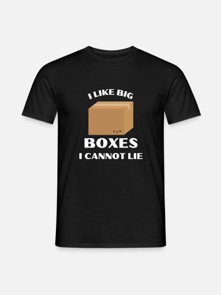 I like big boxes i cannot lie - Men's T-Shirt - black