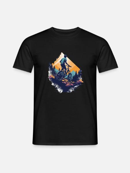 VTT en montagne - T-shirt homme - noir