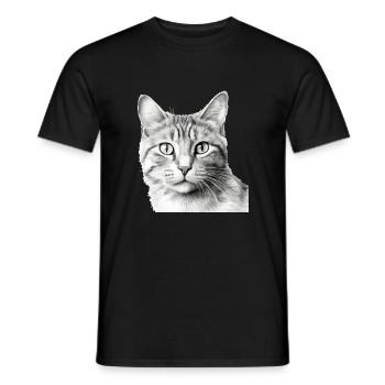 Bli le chat - T-shirt homme - noir - Devant - AI Model Male 178 light (178cm)
