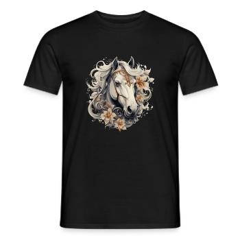 Horse dream - Men's T-Shirt - black - Front - AI Model Male 178 light (178cm)