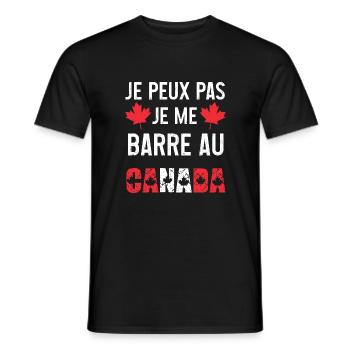 Je peux pas cadeau voyage au canada homme femme - T-shirt homme - noir - Devant - AI Model Male 178 light (178cm)