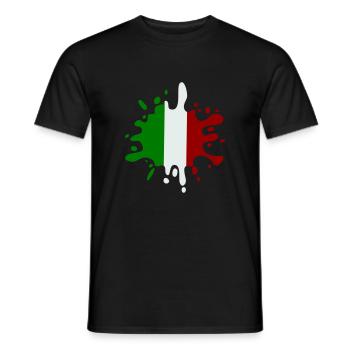 farbklecks italien - Männer T-Shirt - Schwarz - Vorne - AI Model Male 178 light (178cm)