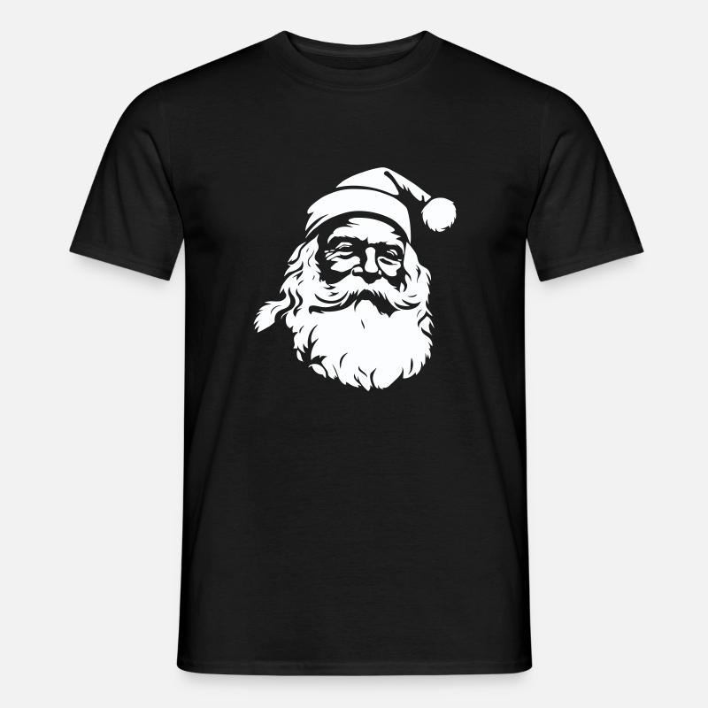 Fröhlicher Weihnachtsmann - Männer T-Shirt - Schwarz