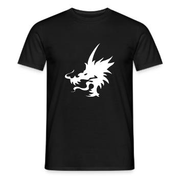 dragon24 white - Men's T-Shirt - black - Front - AI Model Male 178 light (178cm)