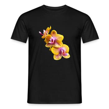Fleur d’orchidée Phalaenopsis Sogo Lawrence Flowers 2 - T-shirt homme - noir - Devant - AI Model Male 178 light (178cm)