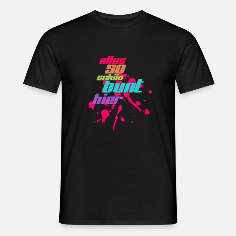 alles bunt - Männer T-Shirt - Schwarz