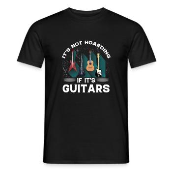 Ce n’est pas de la thésaurisation si ce sont des guitares - T-shirt homme - noir - Devant - AI Model Male 178 light (178cm)