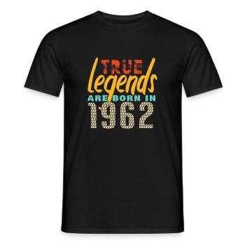 Die True Legends wurden 1962 geboren. Jahr 2025. - Männer T-Shirt - Schwarz - Vorne - AI Model Male 178 light (178cm)