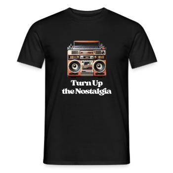 Turn Up the Nostalgia - Men's T-Shirt - black - Front - AI Model Male 178 light (178cm)