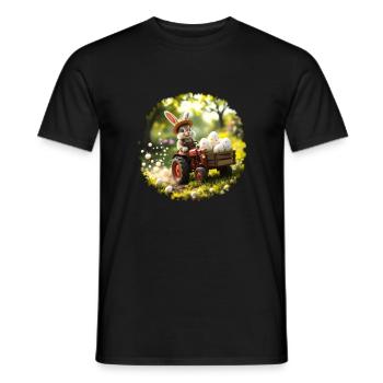 Lapin de Pâques - T-shirt homme - noir - Devant - AI Model Male 178 light (178cm)