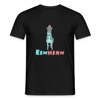 einhirn - Männer T-Shirt - Schwarz - Vorne - AI Model Male 178 light (178cm)
