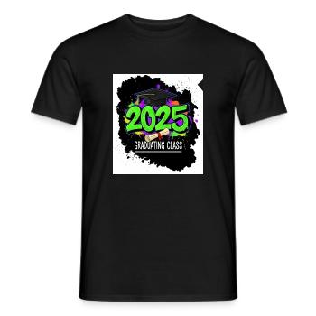 Design élégant de la remise des diplômes 2025 - Parfait - T-shirt homme - noir - Devant - AI Model Male 178 light (178cm)
