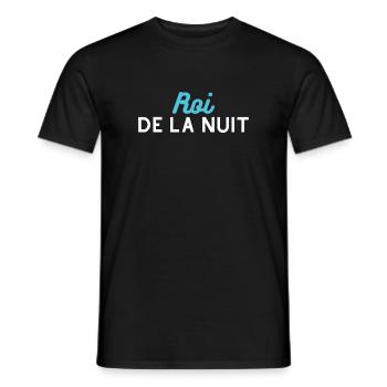 t-shirt fêtard Roi de la nuit. cadeau soirée - T-shirt homme - noir - Devant - AI Model Male 178 light (178cm)
