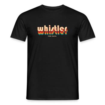 Retro Whistler British Columbia - Men's T-Shirt - black - Front - AI Model Male 178 light (178cm)