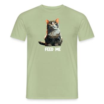 Füttere mich - Männer T-Shirt - Sage - Vorne - AI Model Male 178 light (178cm)