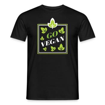 Un design Go Vegan pour de fiers végétaliens - T-shirt homme - noir - Devant - AI Model Male 178 light (178cm)