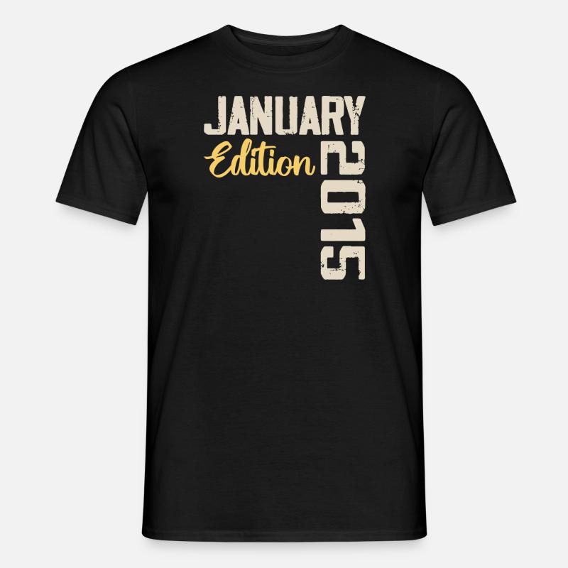 Geburtstagsgeschenk geboren im Januar 2015 - 2015 - Männer T-Shirt - Schwarz