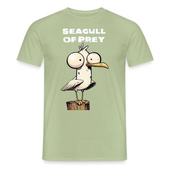 Mouette de proie Hors-la-loi drôle Cadeau - T-shirt homme - vert sauge - Devant - AI Model Male 178 light (178cm)