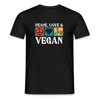 Vegan Veganer Vegetarier Naturschutz Tierschutz - Männer T-Shirt - Schwarz - Vorne - AI Model Male 178 light (178cm)